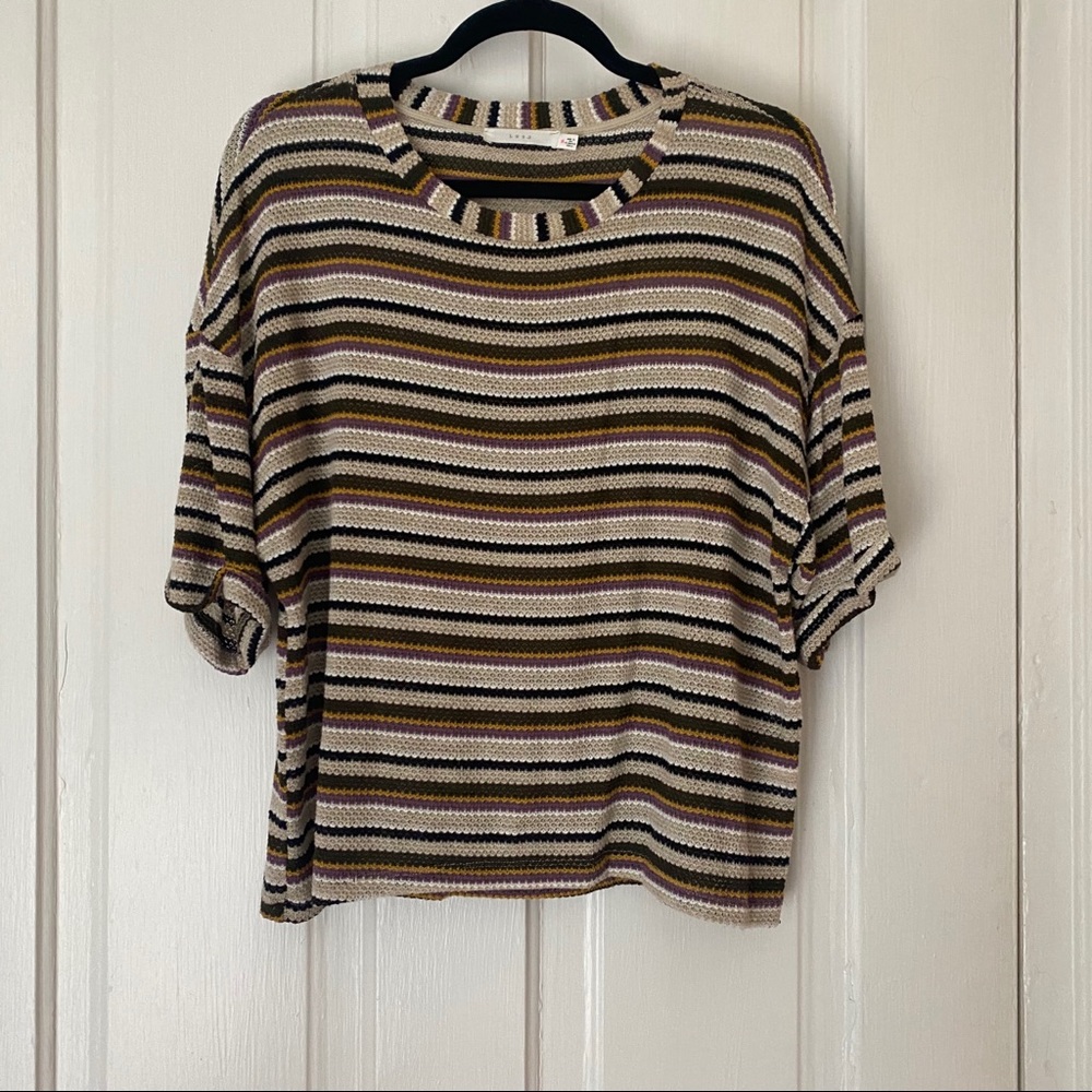 Knitted Striped Top by Lush